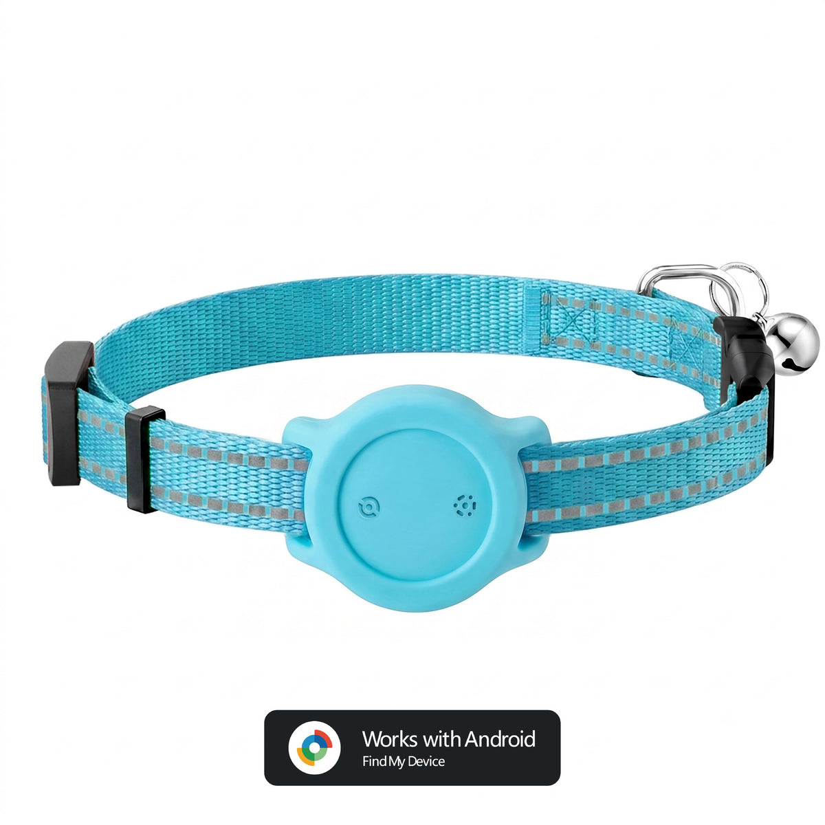 Reflective collar for pet tracking and positioning