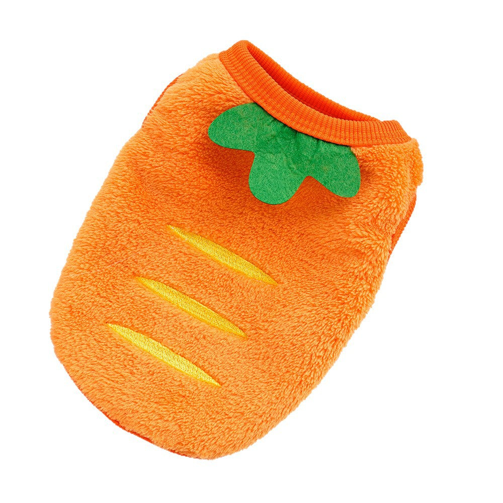 Pet Carrot-Themed Warm Vest
