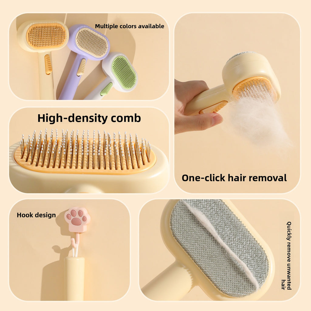 Cat floating hair cat hair comb pet double-sided hair removal self-cleaning comb