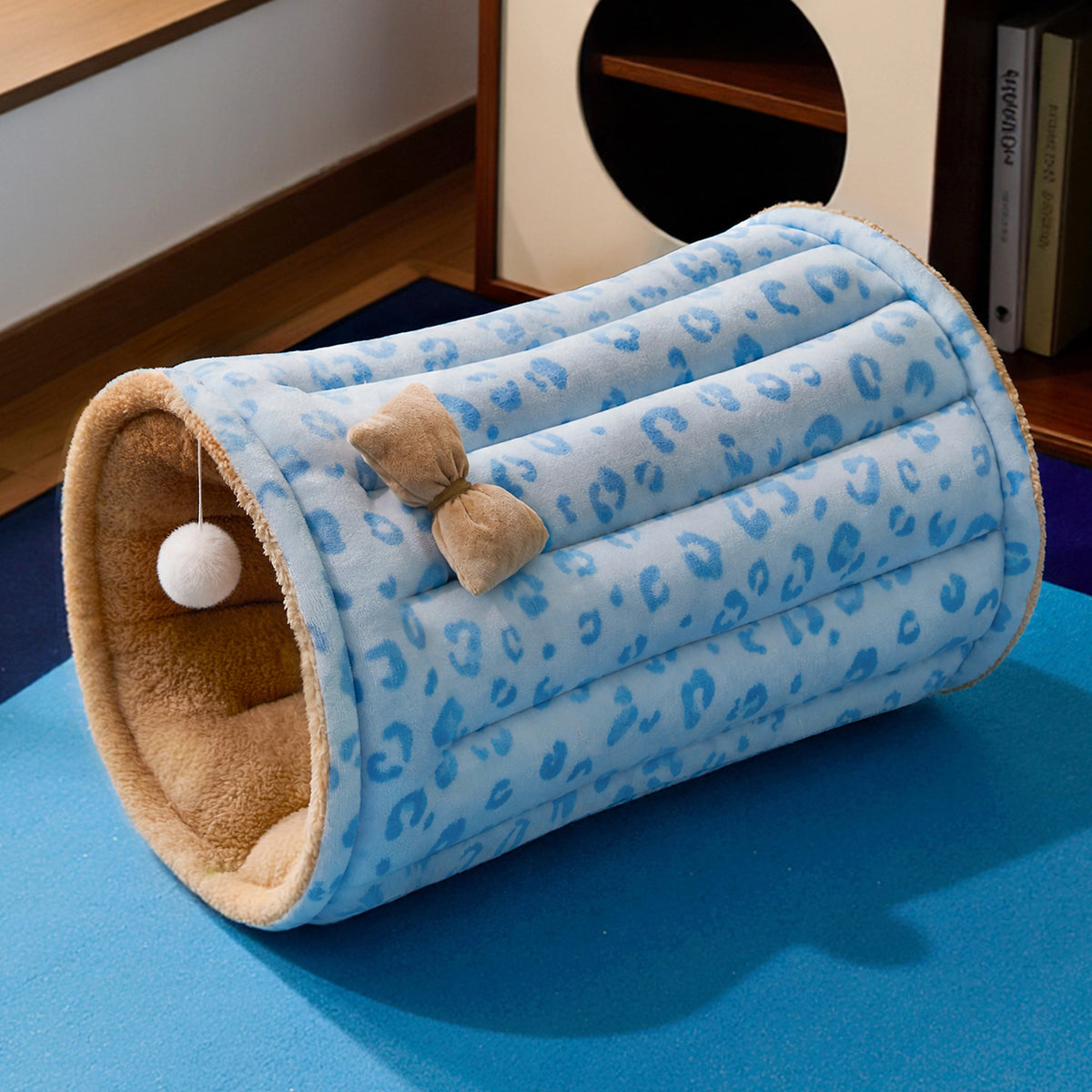 Pet Cat Bed with Tunnel Sleeping Pad