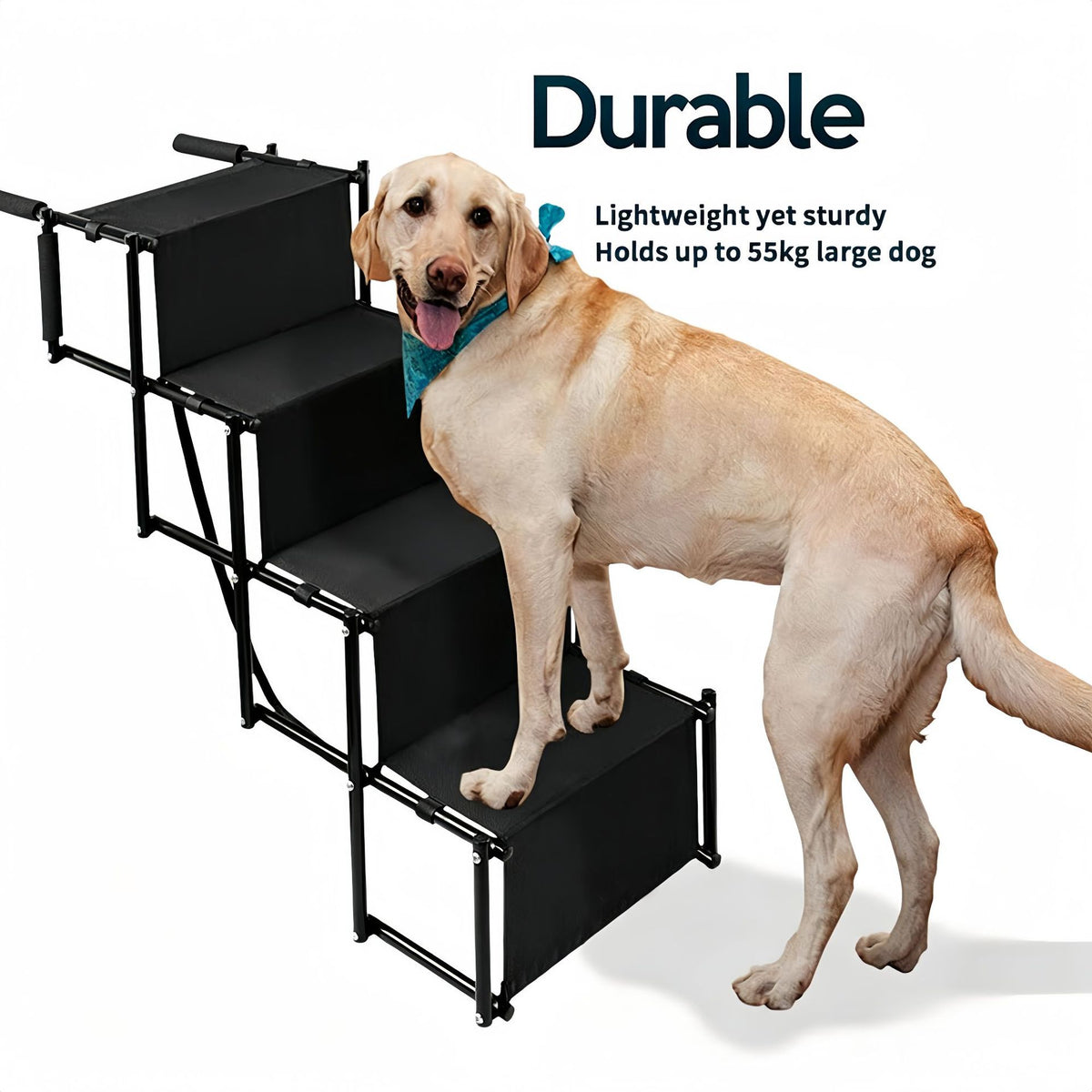 Foldable Car Pet Stairs Non-Slip Oxford Cloth Dog Ladder