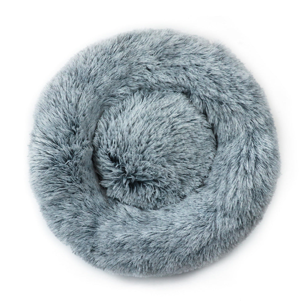 Plush cat kennel dog kennel pet kennel removable and washable round pet