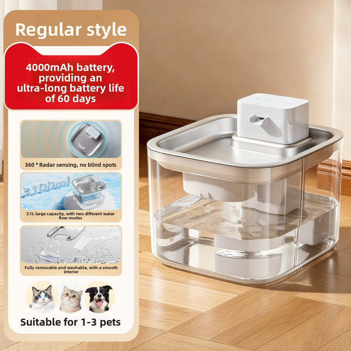 Automatic Pet Water Dispenser with Filtration