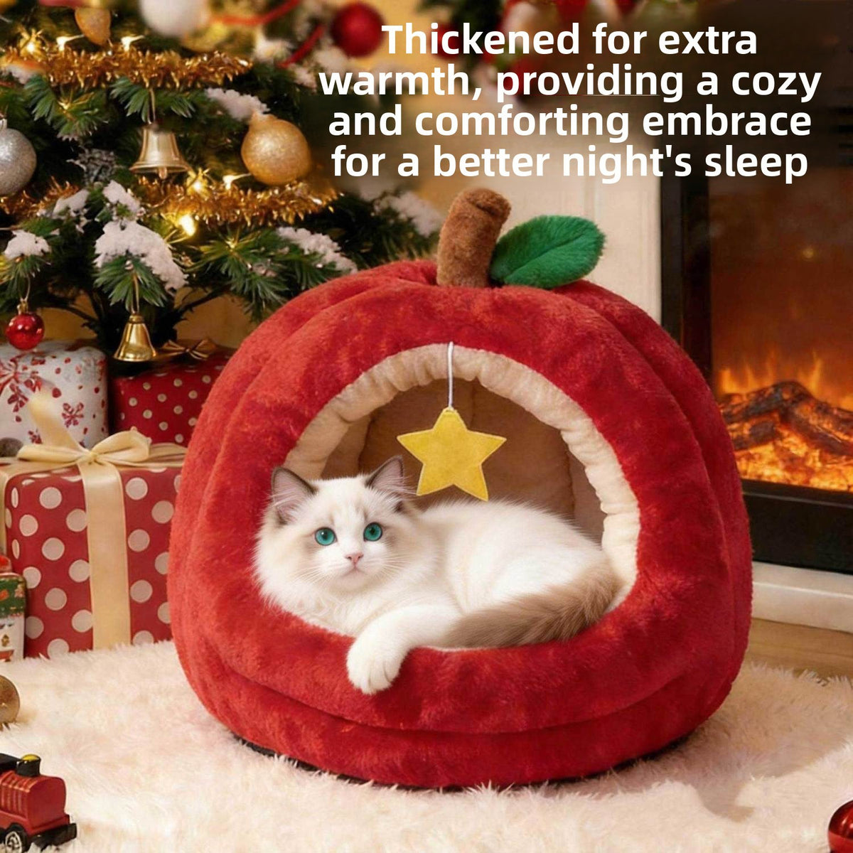 Plush Semi-Enclosed Pet Bed