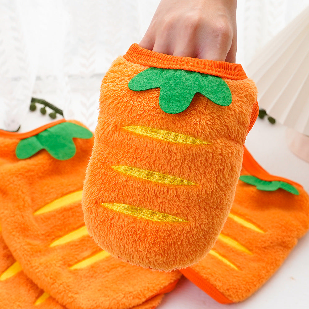 Pet Carrot-Themed Warm Vest