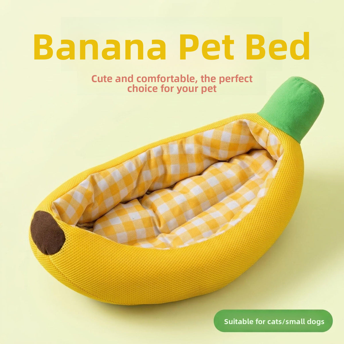 Banana Shape Pet Nest Semi-Enclosed Cat Dog Bed