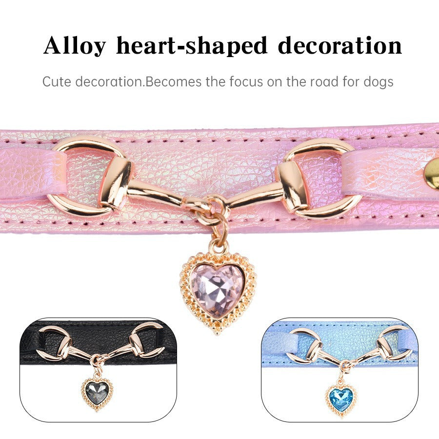 Rhinestone Heart Pattern Pet Collar