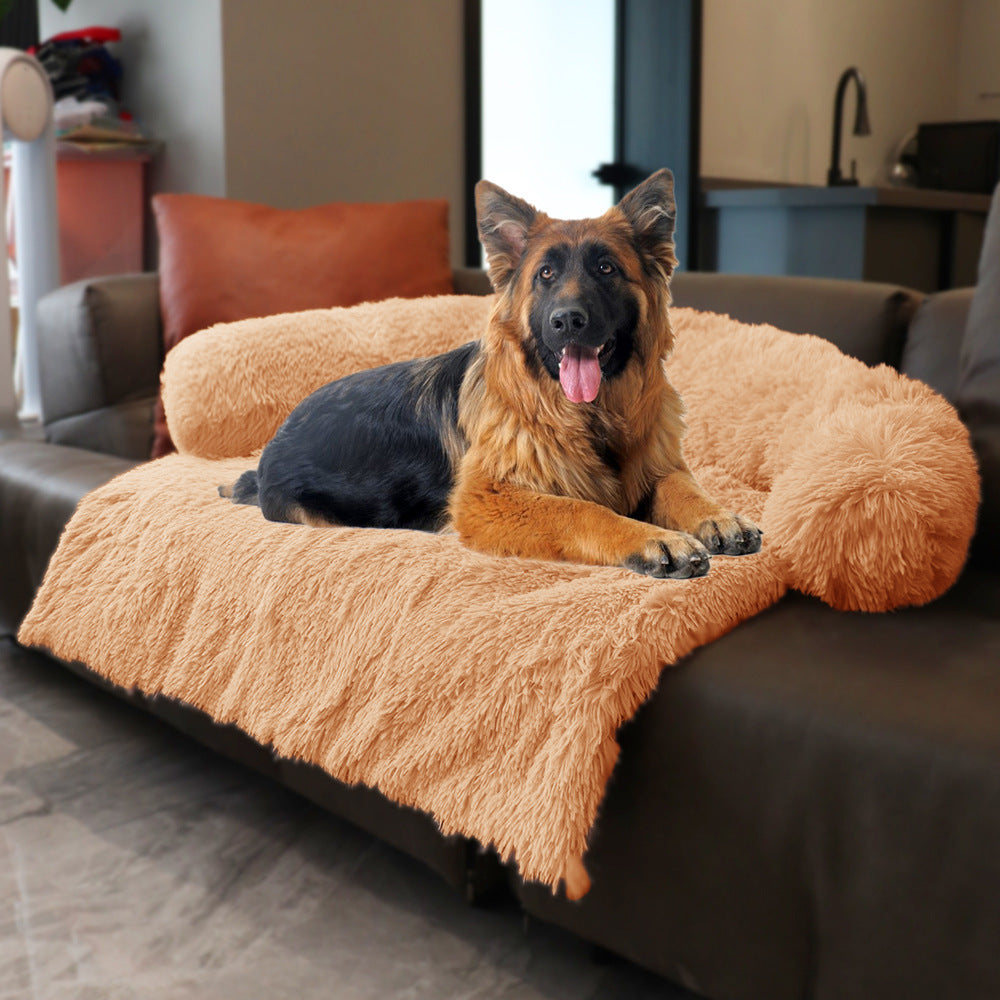 Plush Curved Pet Sofa Cushion