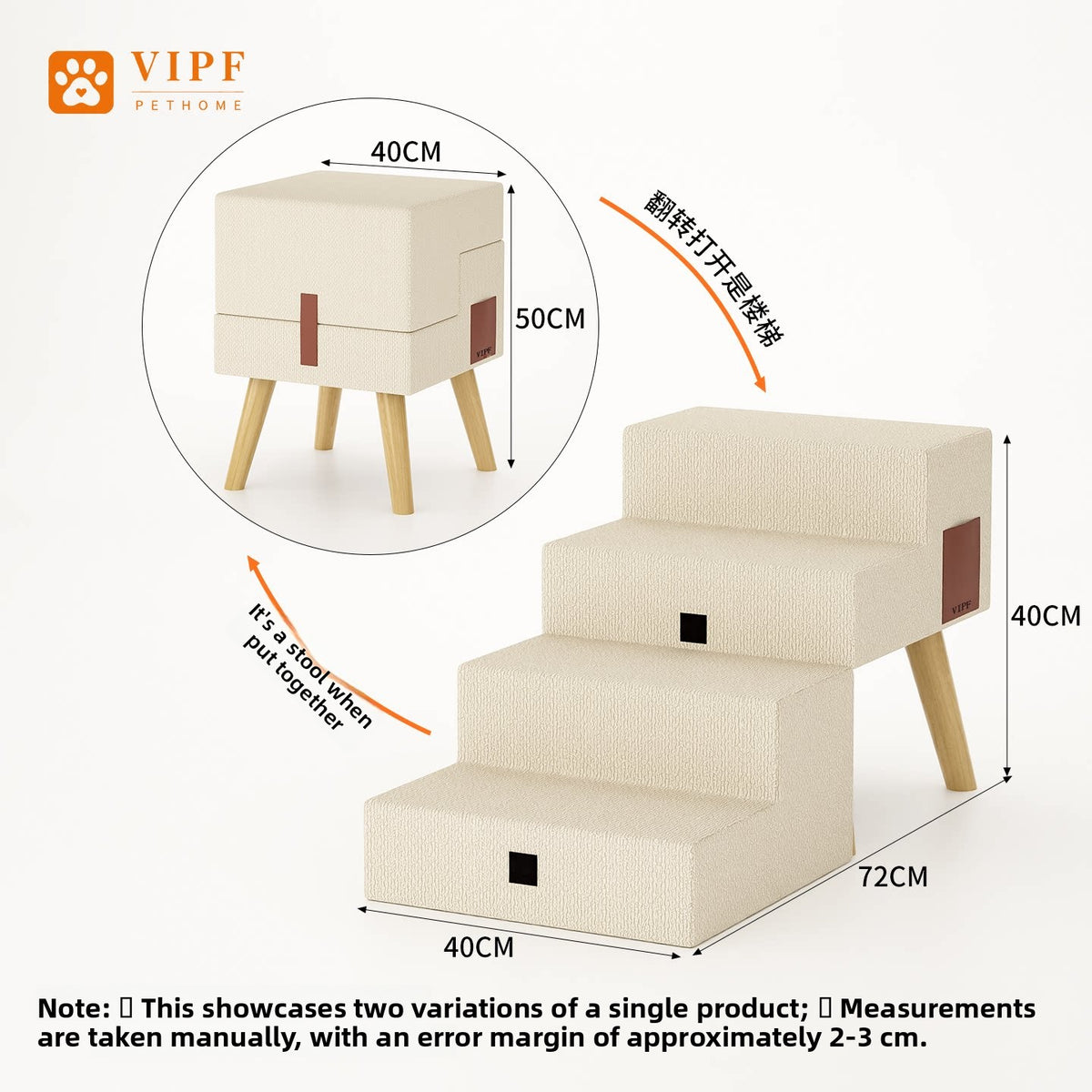 Removable Washable Pet Stairs for Small Dogs