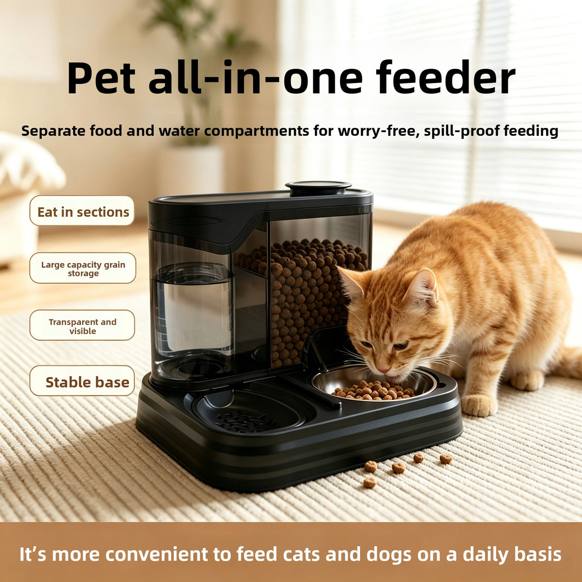 Automatic Pet Feeder and Water Dispenser
