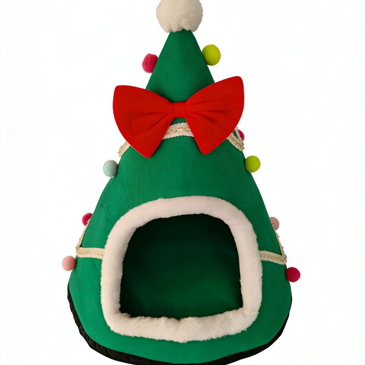 Christmas Cat Pet Bow Tie Winter Warmth Den