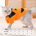 Fleece Lined Pet Costume Halloween Pumpkin Design