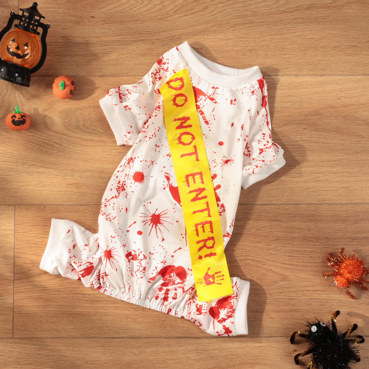 Halloween Pet Costume Blood Pattern Outfit