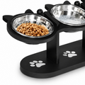 Elevated Wooden Pet Feeding Bowl