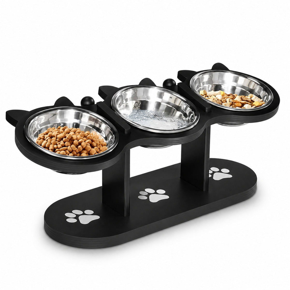 Elevated Wooden Pet Feeding Bowl