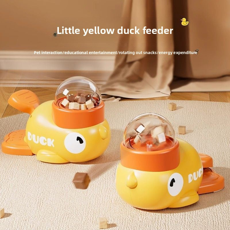 Interactive Duck Pet Food Dispenser Toy