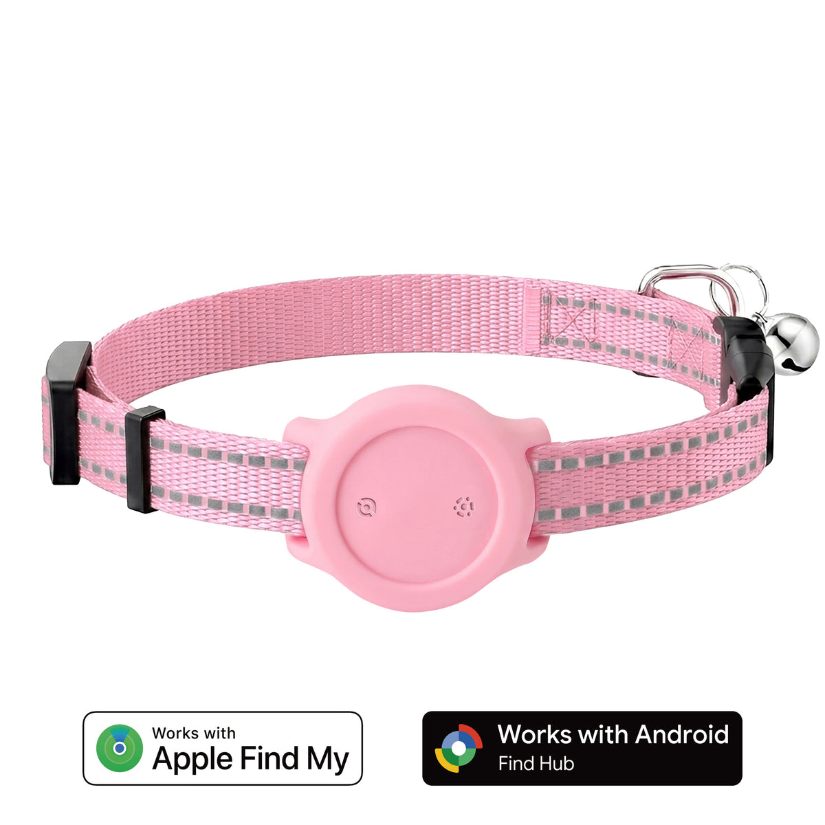 Reflective collar for pet tracking and positioning