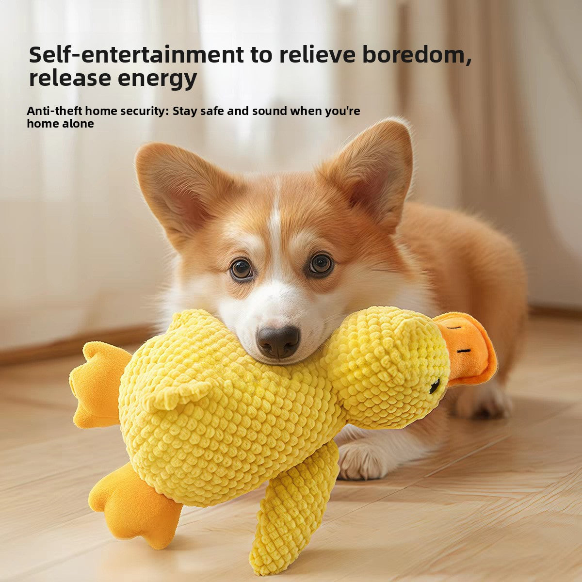 Plush Duck Pet Toy with Sound