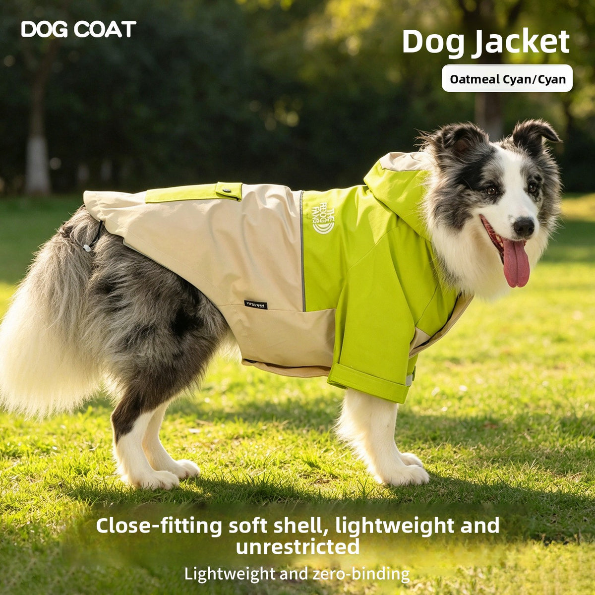 Dog Hooded Jacket Windproof Waterproof Pet Raincoat