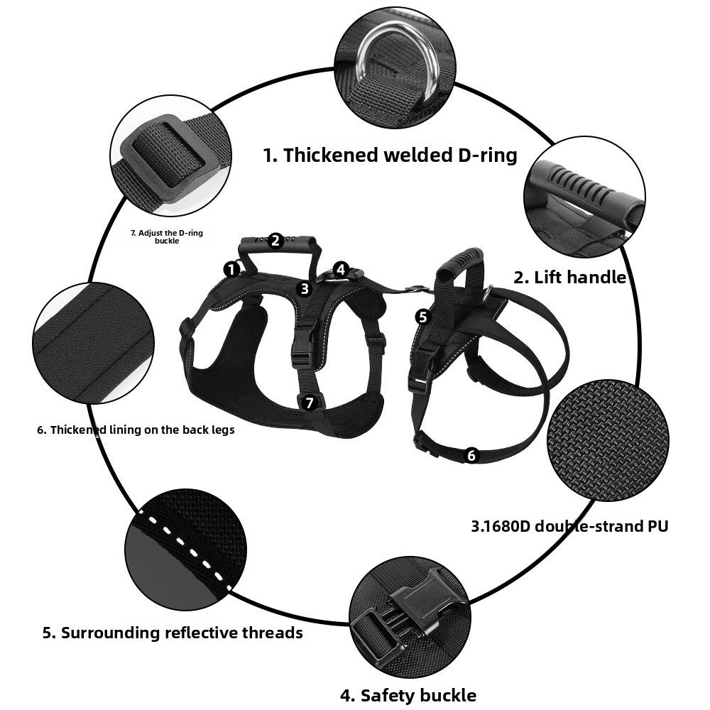 Adjustable pet assist belt