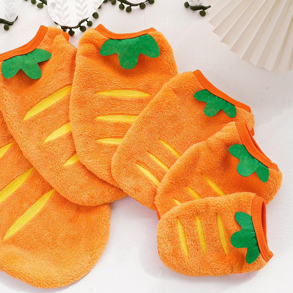 Pet Carrot-Themed Warm Vest