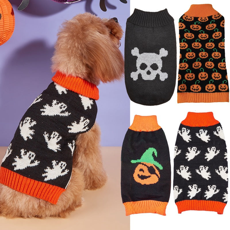 Halloween Pumpkin Pet Knitted Sweater