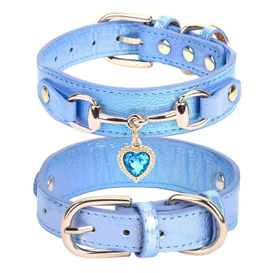 Rhinestone Heart Pattern Pet Collar