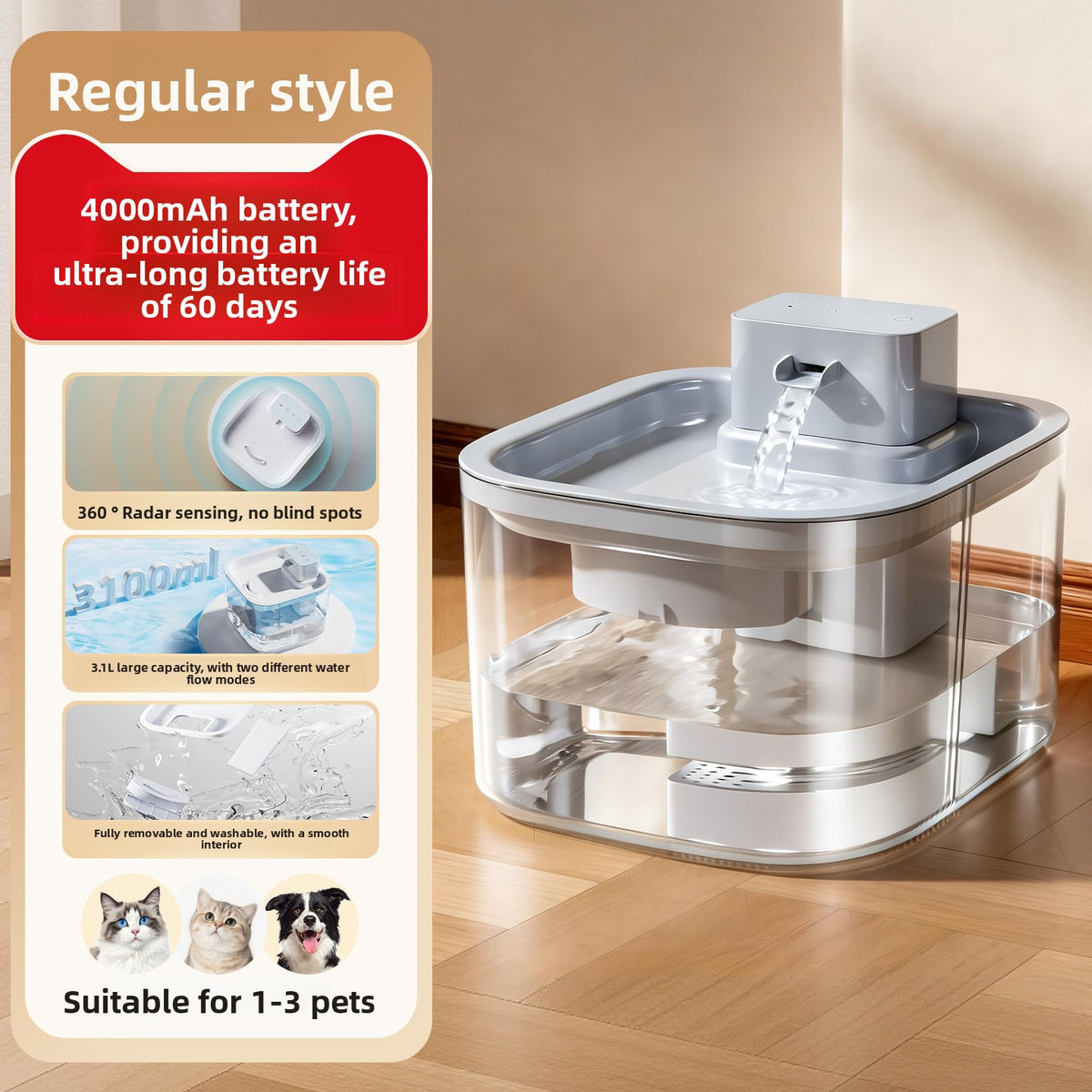 Automatic Pet Water Dispenser with Filtration