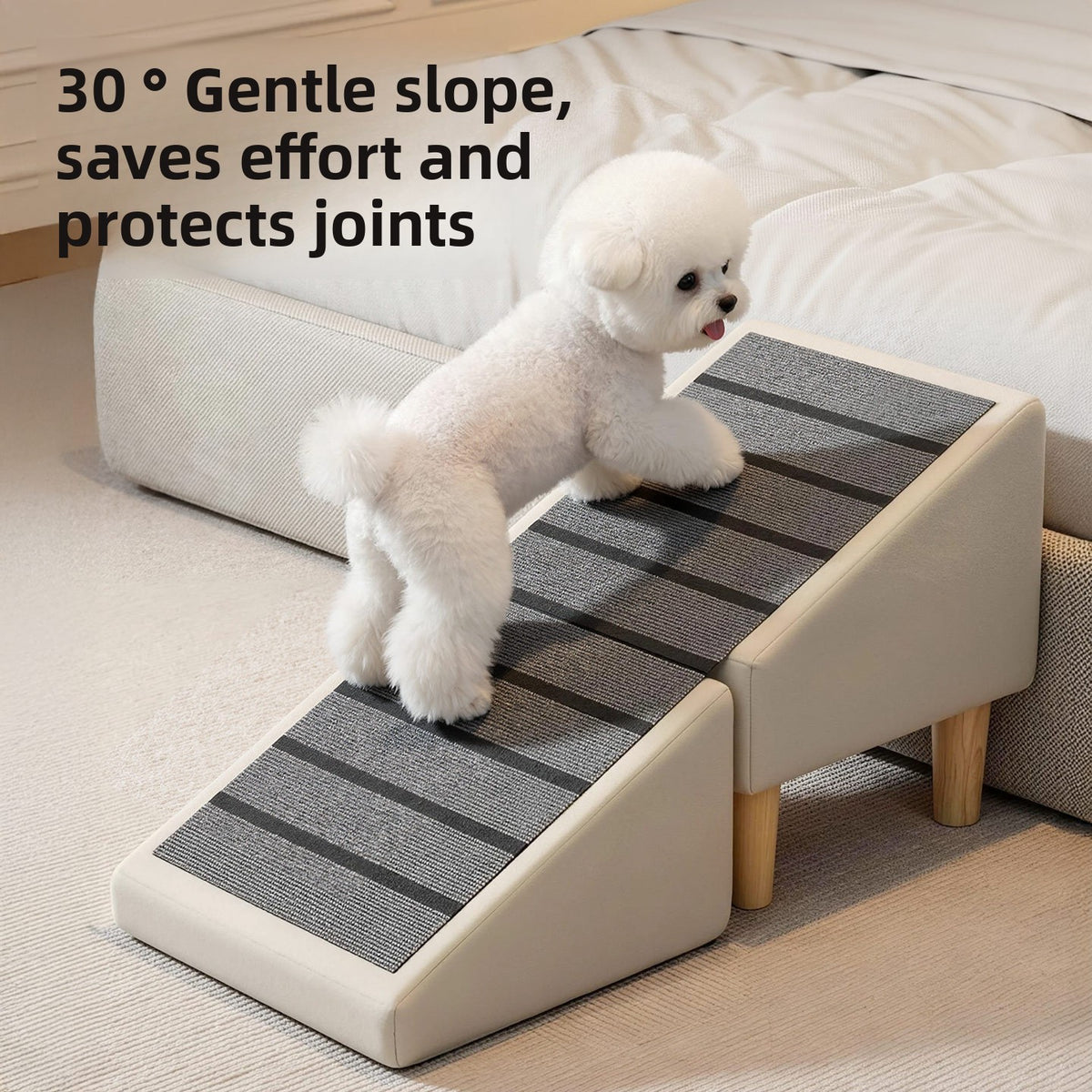 Foldable Pet Stairs Ramp with Non-Slip Surface