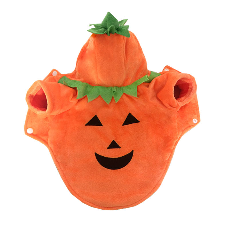 Halloween Pumpkin Pet Costume for Small Dogs and Cats