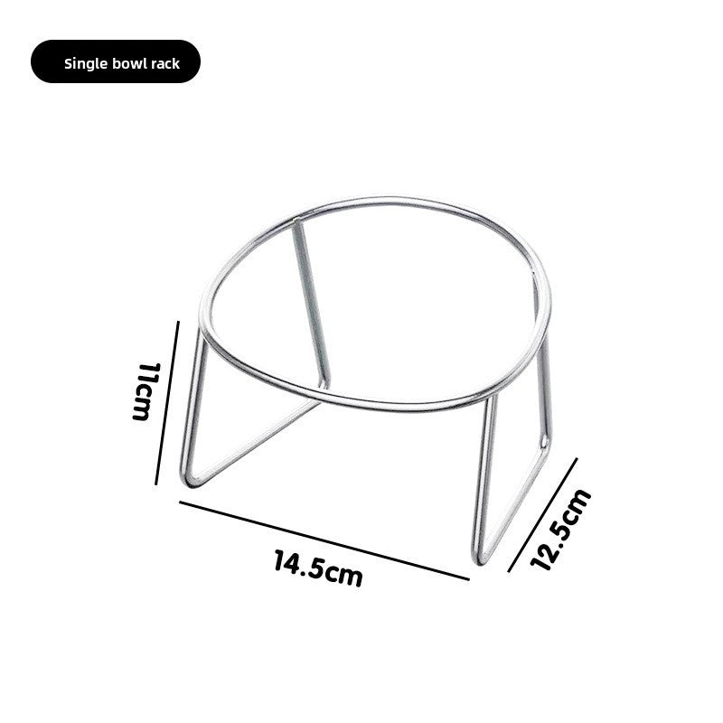 New stainless steel pet bowl, cat water and food bowl, pet neck-protecting elevated stand, dog bowl, for pets to drink and eat