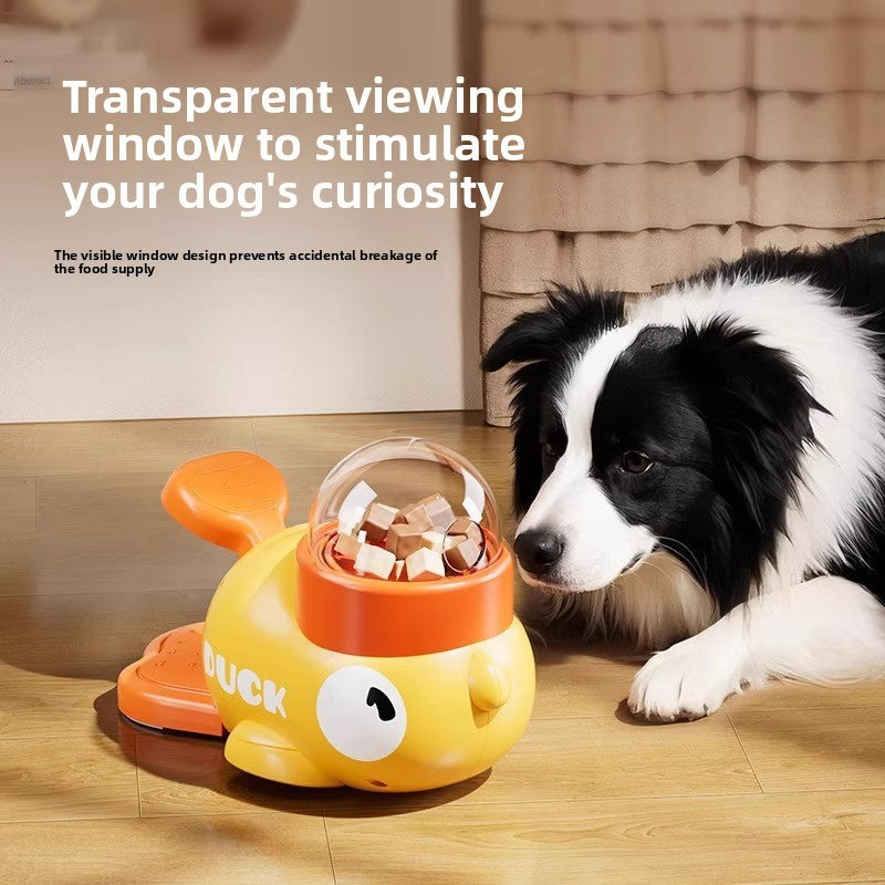Interactive Duck Pet Food Dispenser Toy