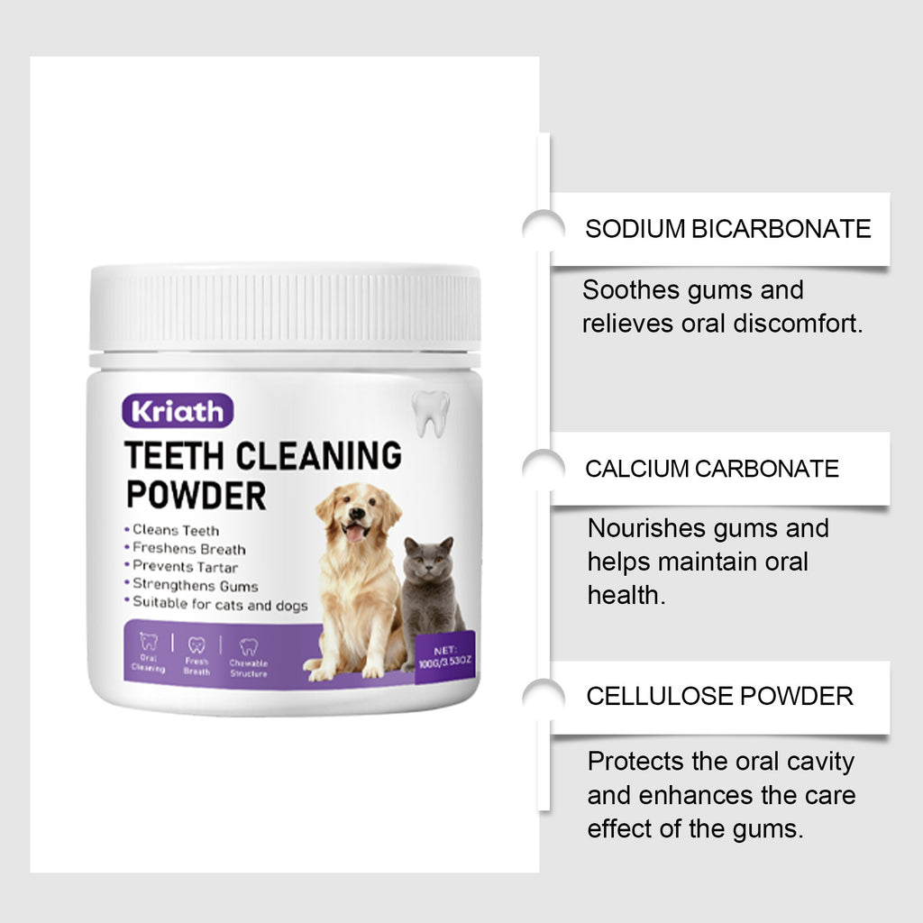 Pet Cat and Dog Teeth Cleaning Powder