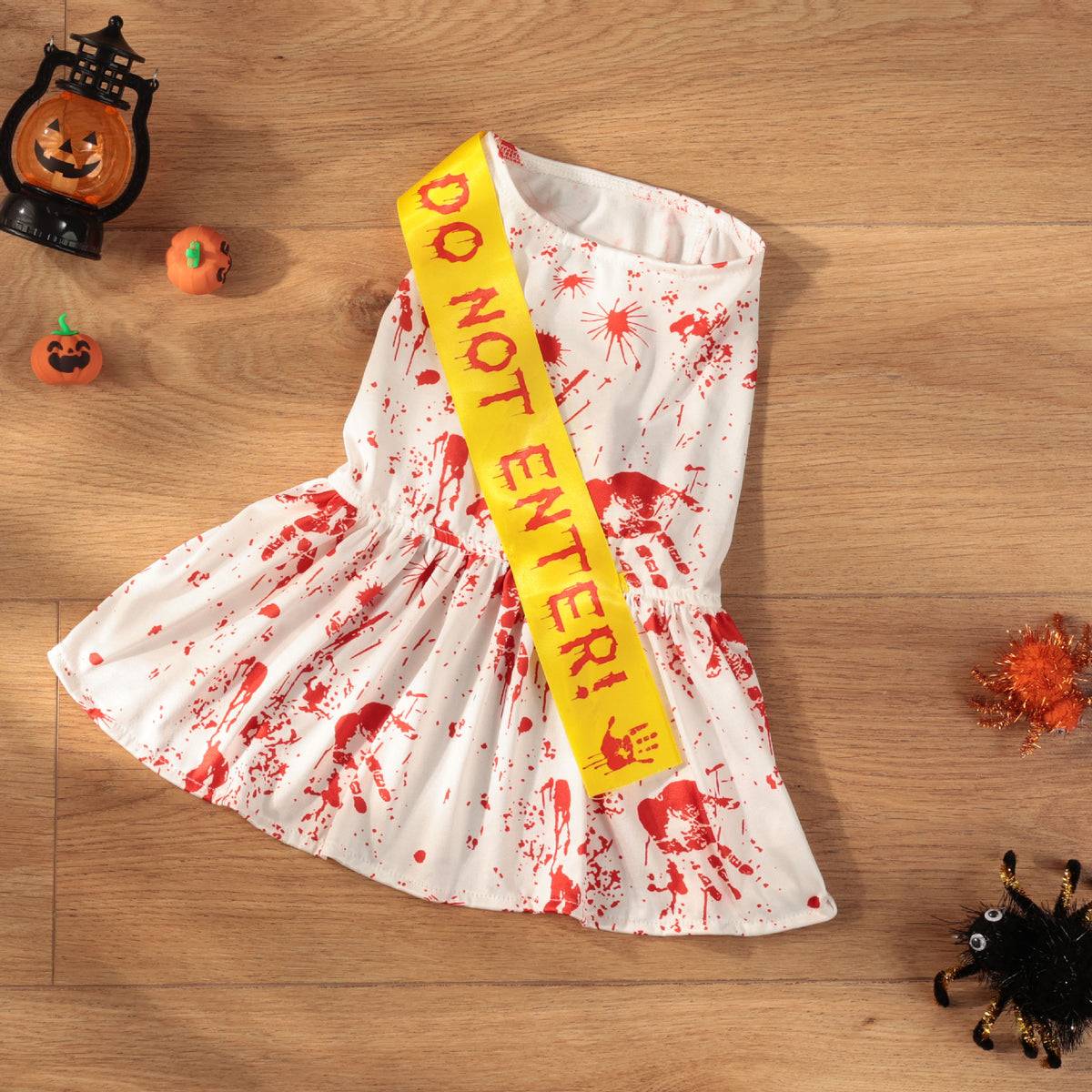 Halloween Pet Costume Blood Pattern Outfit