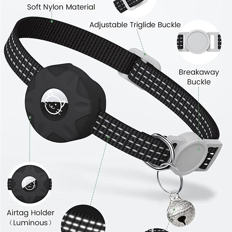 Adjustable Reflective Pet Collar with Safety Breakaway Buckle