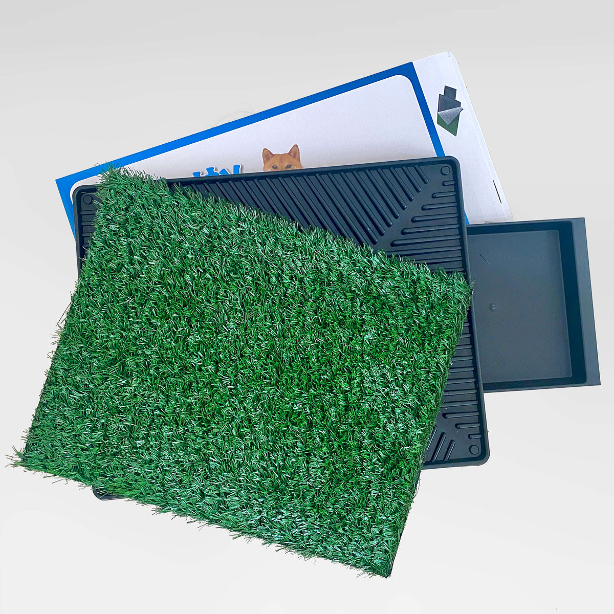 Artificial Grass Pet Toilet Set with Urine Guide