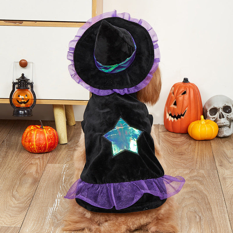 Wizard Pet Costume Halloween Dog Cat Outfit
