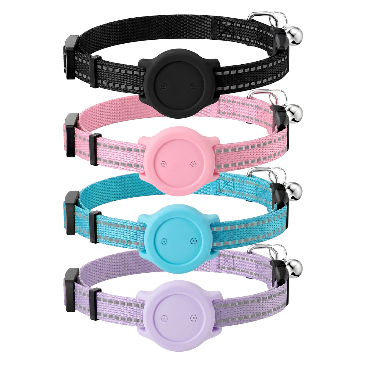 Reflective collar for pet tracking and positioning
