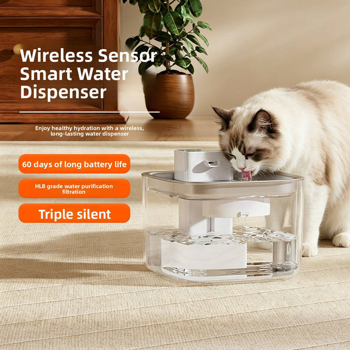 Automatic Pet Water Dispenser with Filtration
