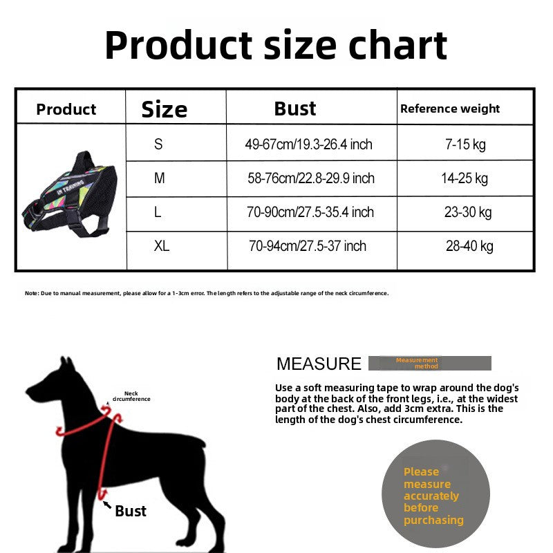 Reflective Adjustable Dog Harness and Leash Set