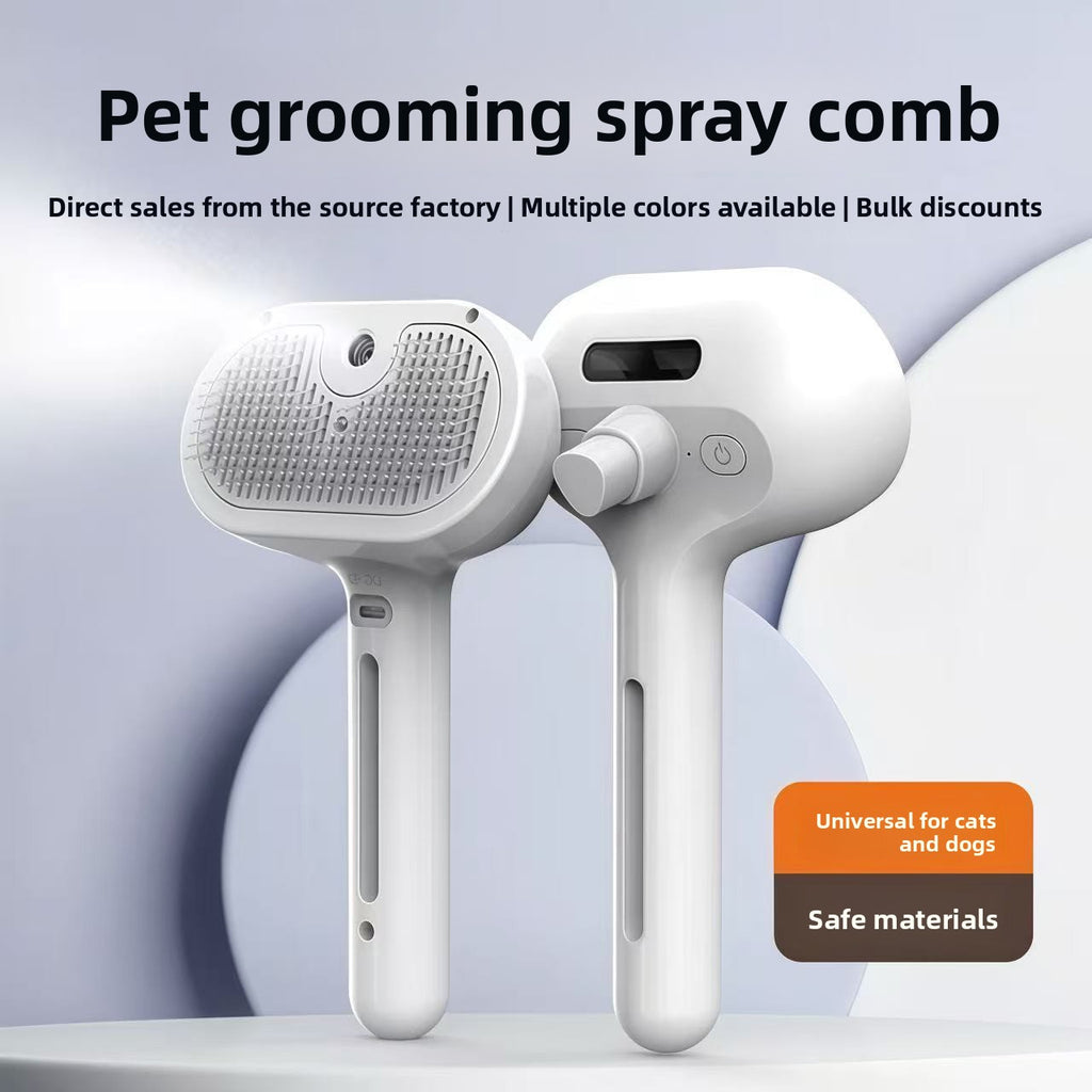 Pet Grooming Spray Comb with Multiple Head Options