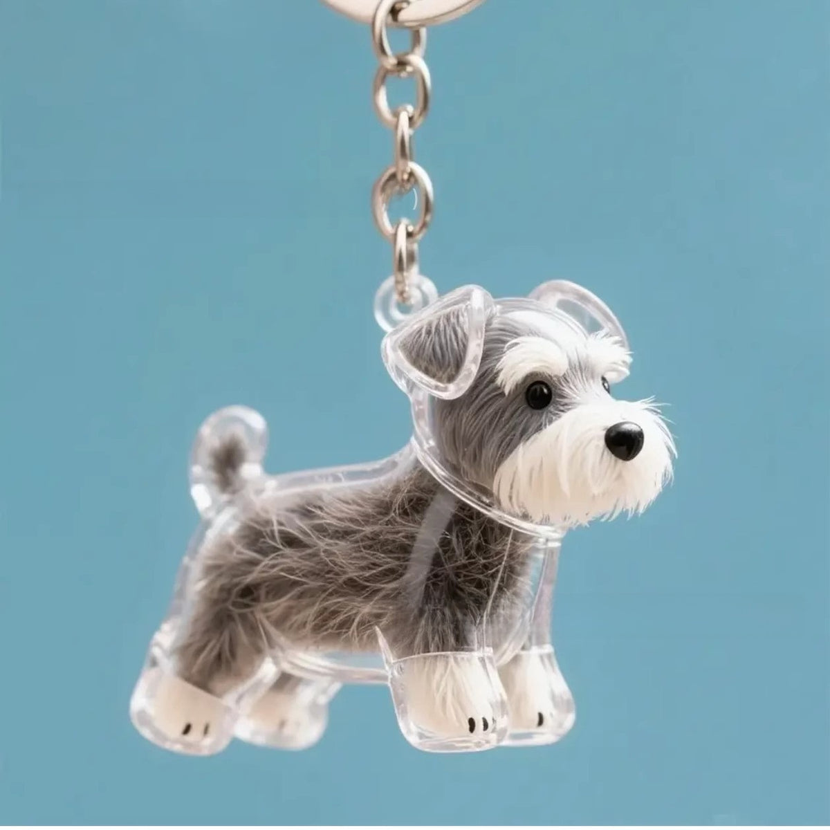 Pet Hair Memorial Keychain