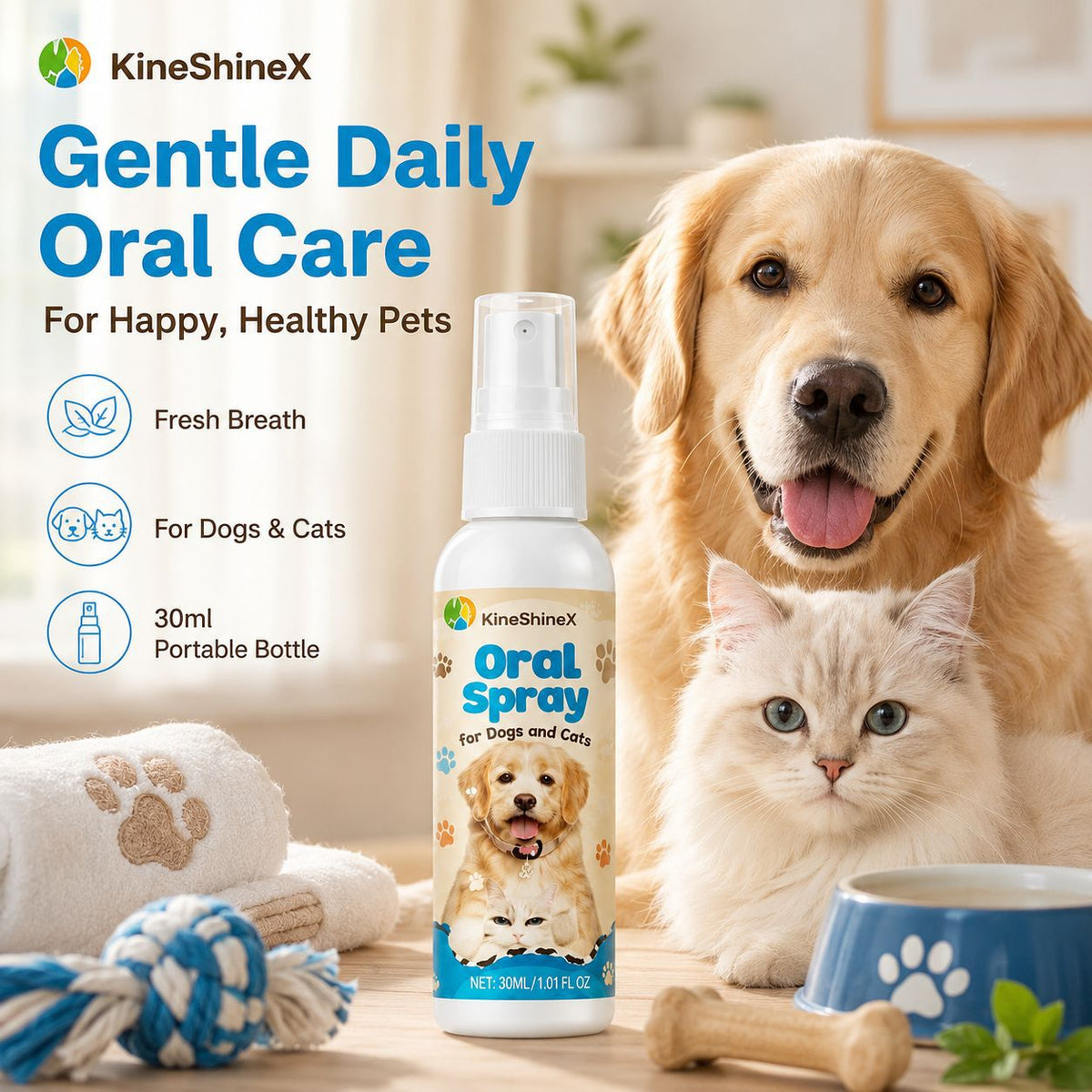 Pet Oral Cleaning Spray for Dogs and Cats Universal