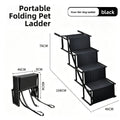 Foldable Car Pet Stairs Non-Slip Oxford Cloth Dog Ladder
