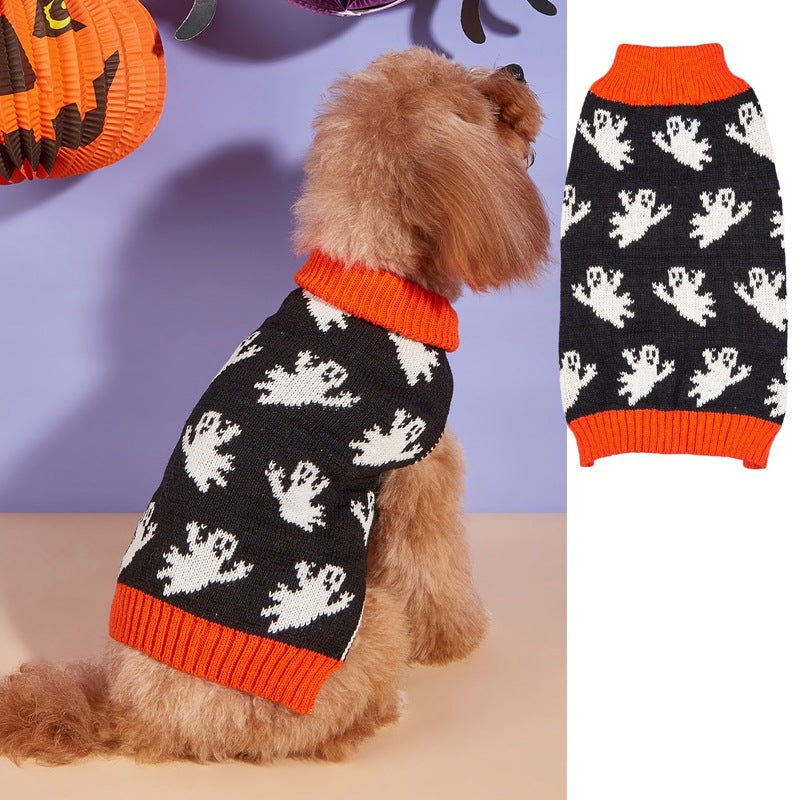 Halloween Pumpkin Pet Knitted Sweater