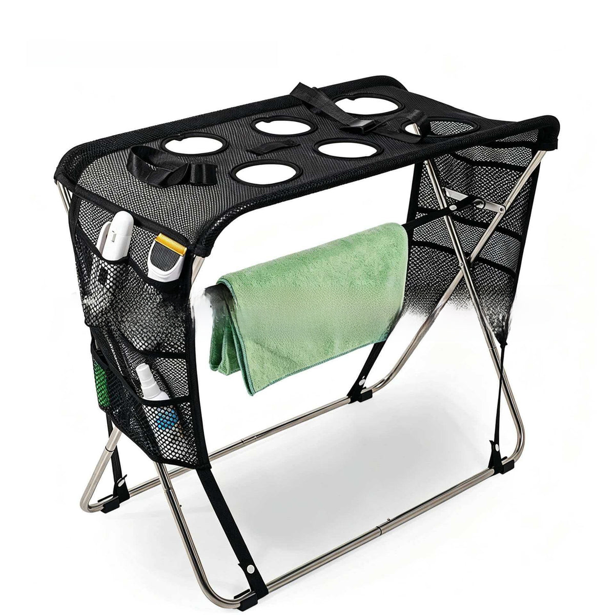 Foldable Pet Grooming Table Stainless Steel Frame
