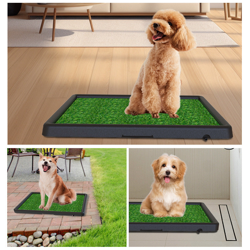 Artificial Grass Pet Toilet Set with Urine Guide