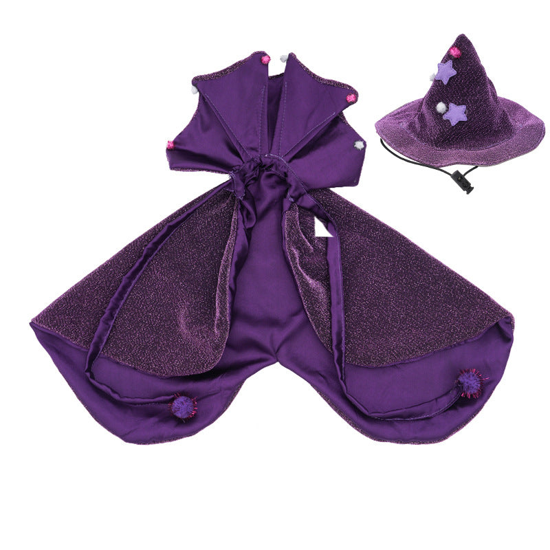 Pet Halloween Cloak with Magic Hat