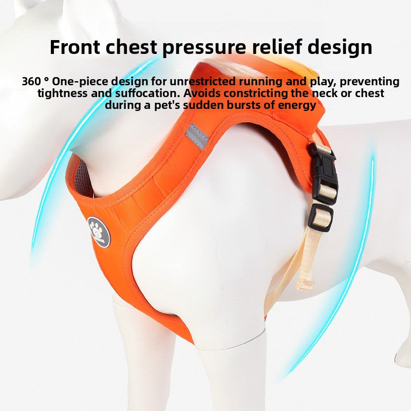 Adjustable Dog Harness with Backpack and Leash