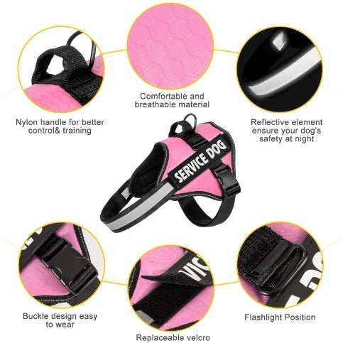 Reflective Dog Harness and Leash Set
